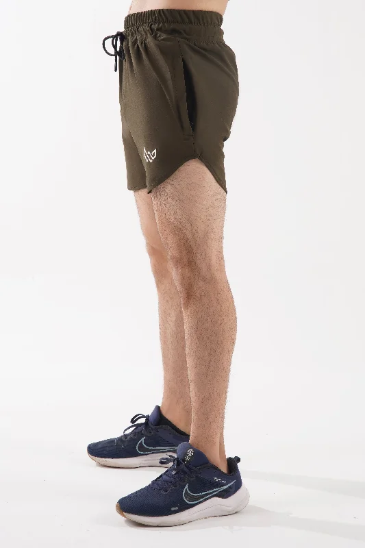 Classic Denim Shorts-QuickFit Training Shorts - Olive