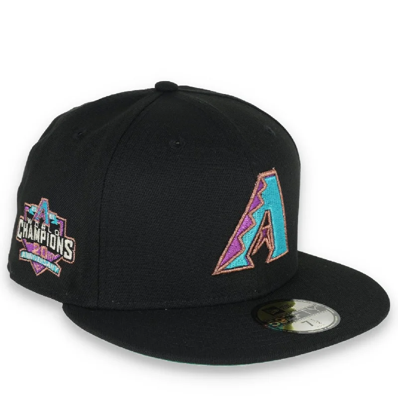 Classic Baseball Hat-New Era Arizona Diamondbacks 20th Anniversary A Metallic Logo 59fifty Fitted-Black