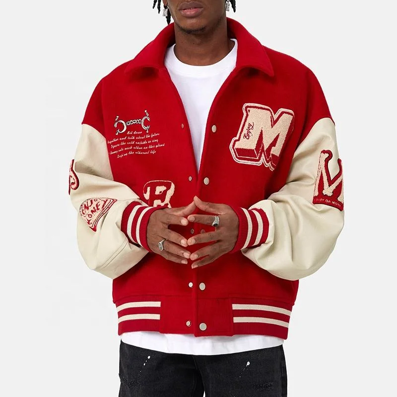 All-Weather Jacket-Baseball Letterman Varsity Jacket