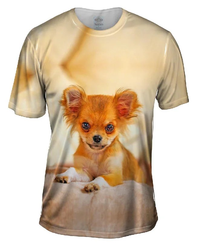 Athletic T-Shirt-Furry Puppy Chihuahua