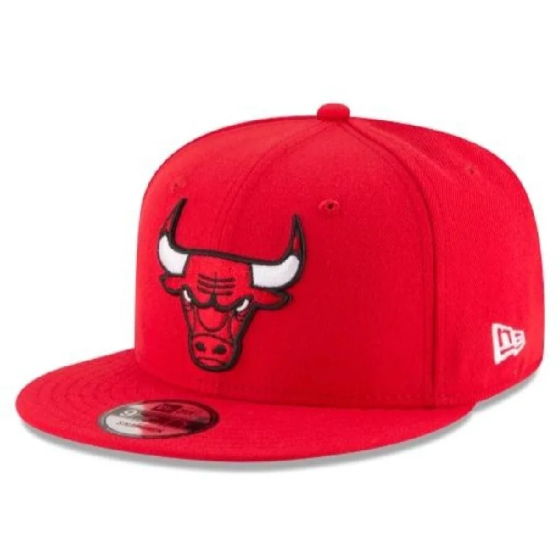 Cool Pattern Hat-CHICAGO BULLS NEW ERA BASICS COLLECTION 9FIFTY SNAPBACK-RED