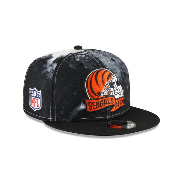 Cozy Hat-New Era Cincinnati Bengals Ink Dye 9FIFTY Snapback Hat-Black