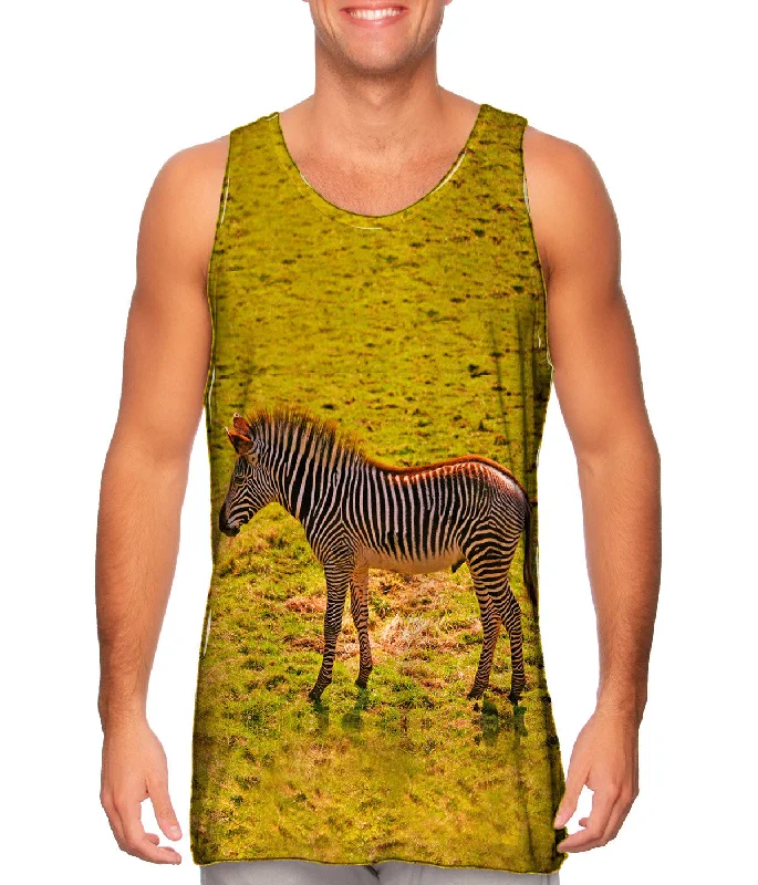 Muscle Tank-Savannah Zebra