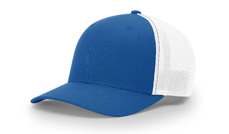 Graphic Hat-Fitted Trucker with R-Flexfit- Royal/White