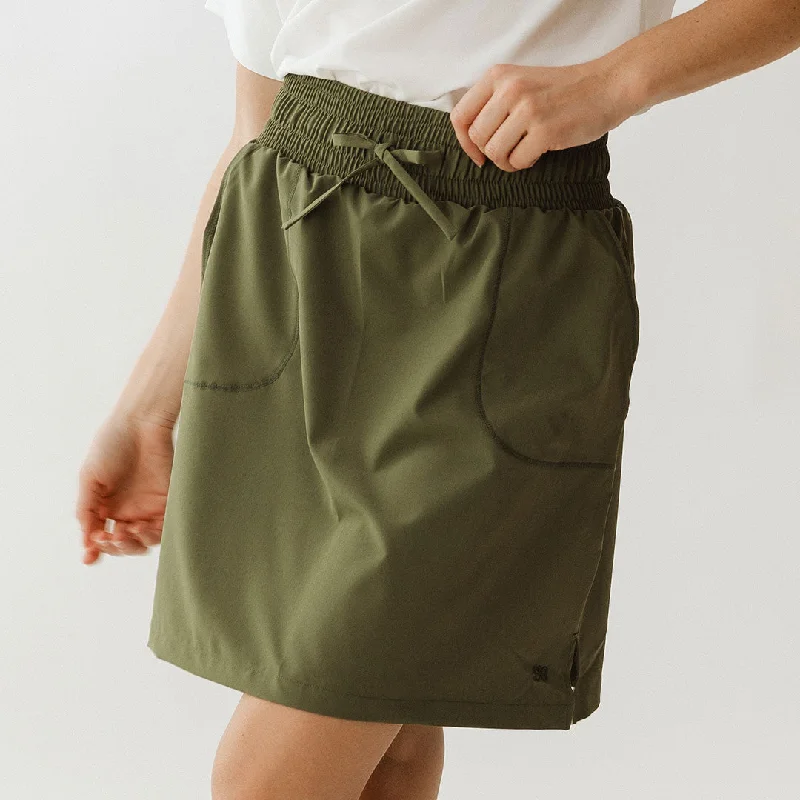 Casual Fit Pants-The Away Skirt, Sage