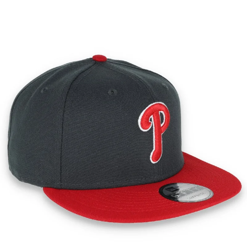 Statement Hat-New Era Philadelphia Phillies 2-Tone Color Pack 9FIFTY Snapback Hat - Grey/Scarlet