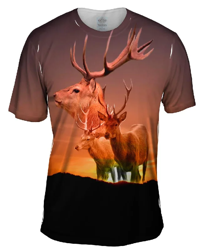 Stylish T-Shirt-Deer Sunset