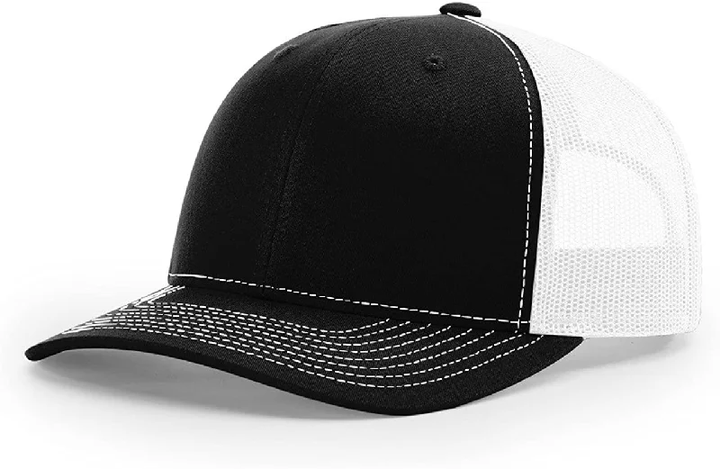 Stylish Fedora Hat-Snapback Trucker Cap-Black/White