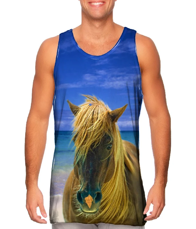 Graphic Design Tank-Sand Swept Beach Horse