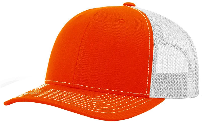 Beanie Hat-Snapback Trucker Cap -Orange/white