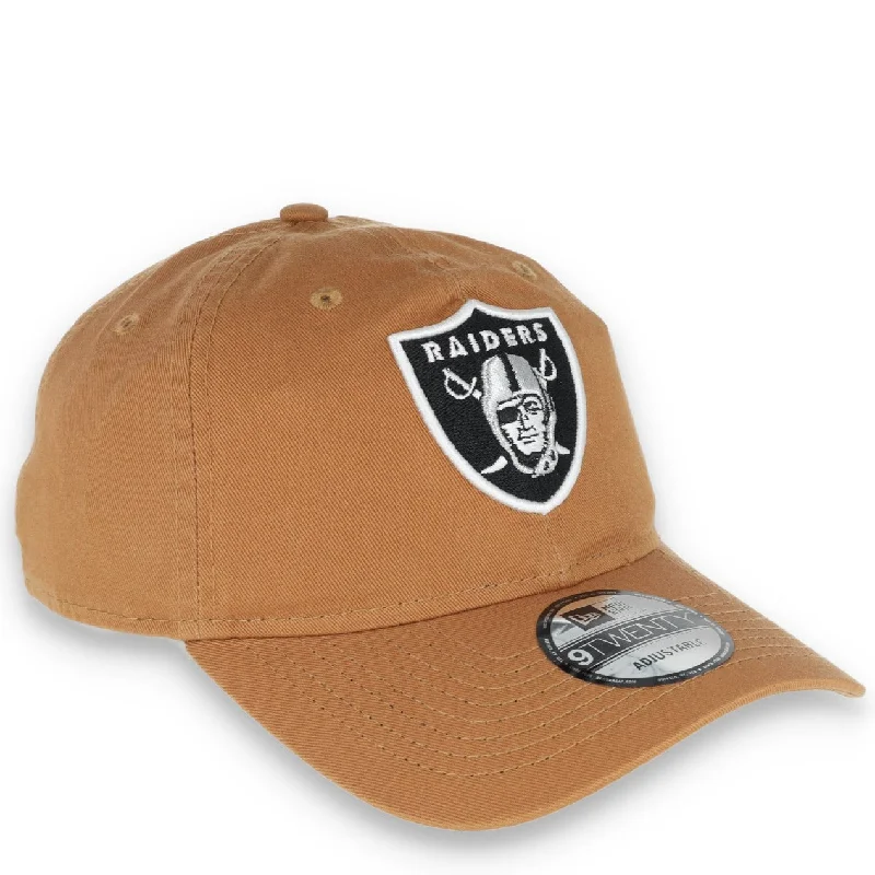 Flat Cap Hat-New Era Las Vegas Raiders Core Classic 2.0 9TWENTY Adjustable Hat-Khaki