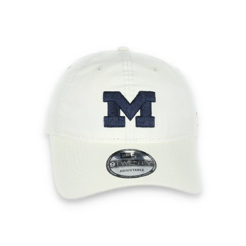 Custom Logo Hat-NEW ERA MICHIGAN WOLVERINES CORE CLASSIC 2.0 9TWENTY ADJUSTABLE HAT-Cream