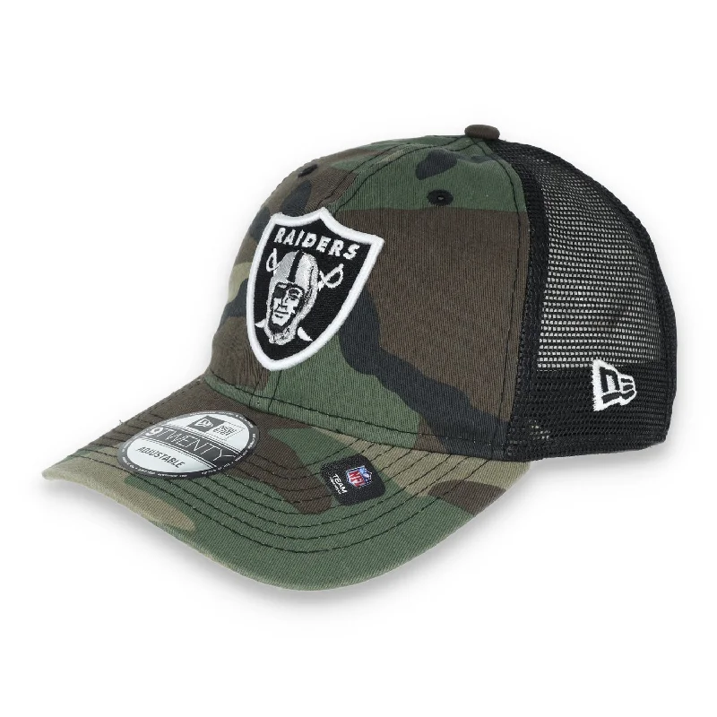 Beach Hat-New Era Brand Las Vegas Raiders Trucker 9TWENTY Snapback Hat