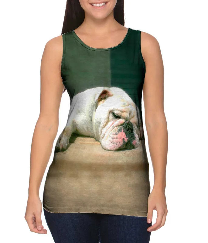 Stretch Fit Tank-Sleepy Time Bulldog