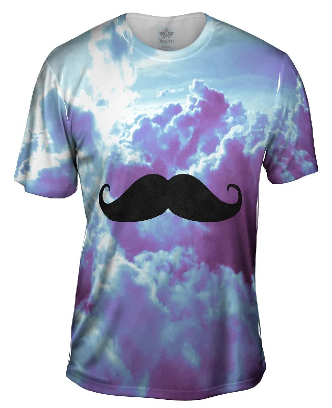 Bold Print T-Shirt-Daydreaming About Moustache Hipster