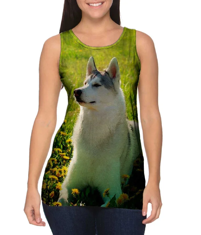 Stretch Tank-Siberian Husky Fields