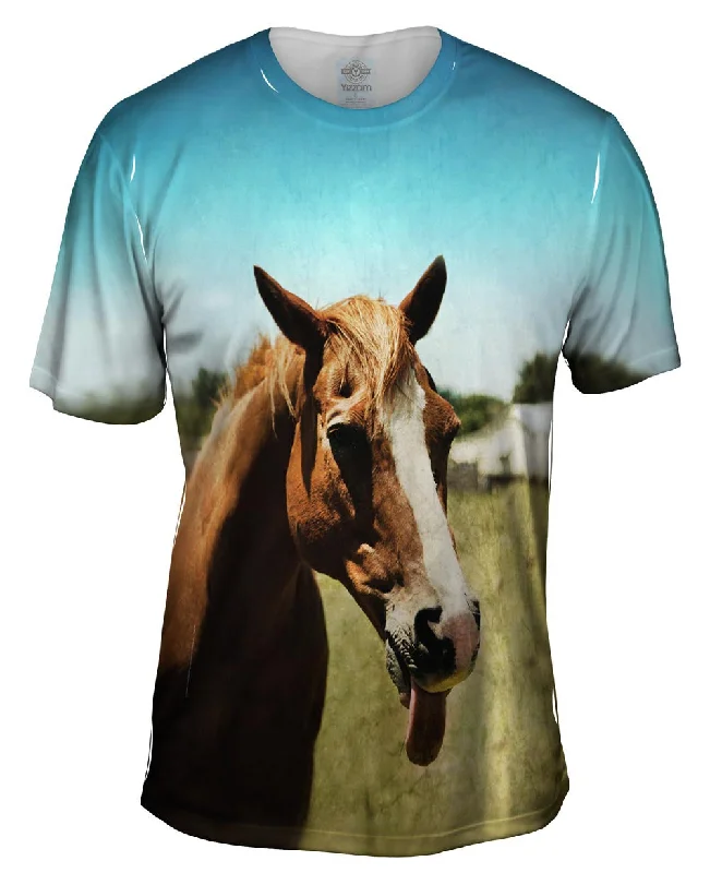 Cute T-Shirt-Funny Tongue Horse