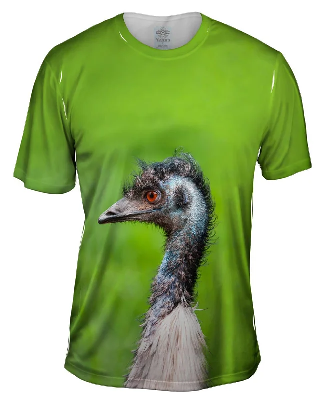 Bold Graphic T-Shirt-Emu Ostrich Bad Hair Day