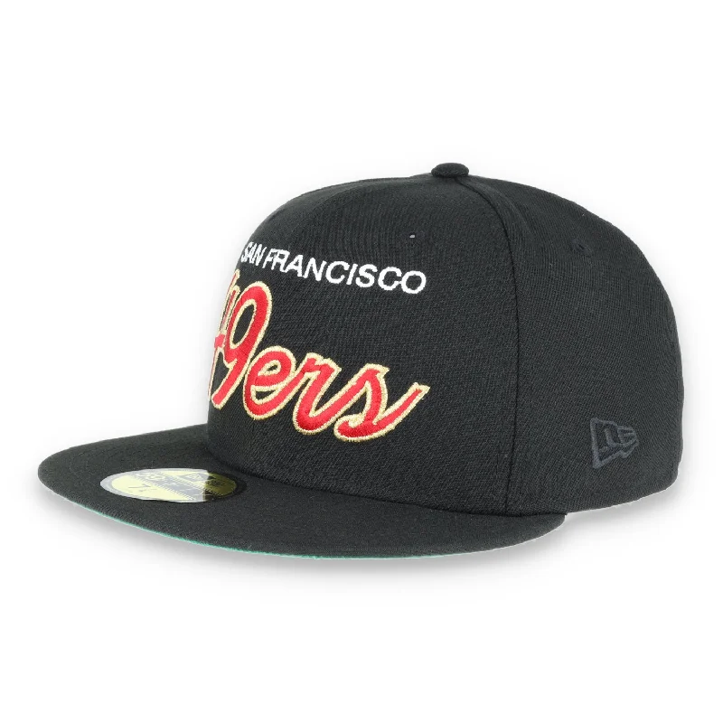 Beach Vacation Hat-San Francisco 49ers New Era 59FIFTY Red Script-BLACK