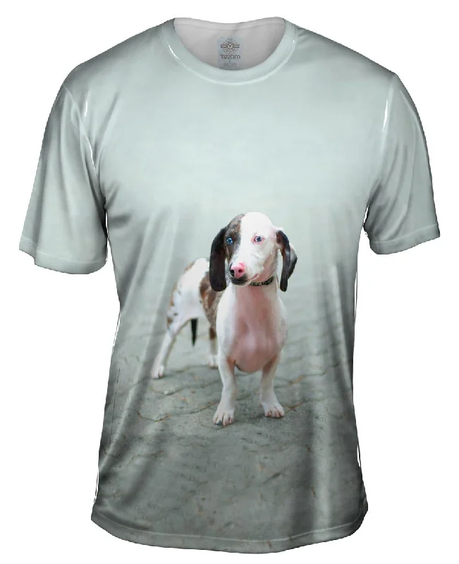 Pop Art T-Shirt-Fierce Blue Eyed Dachshund