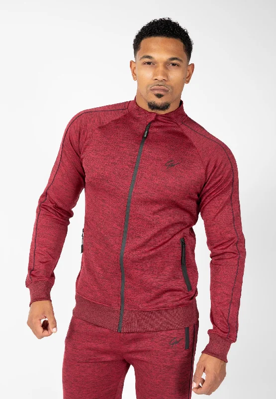 Performance Jacket-Wenden Track Jacket - Burgundy Red