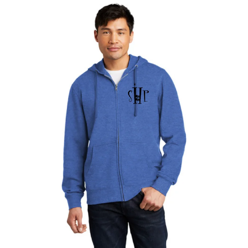 Embroidered Hoodie-Official SHP Zip Hoodie - (Royal Frost )