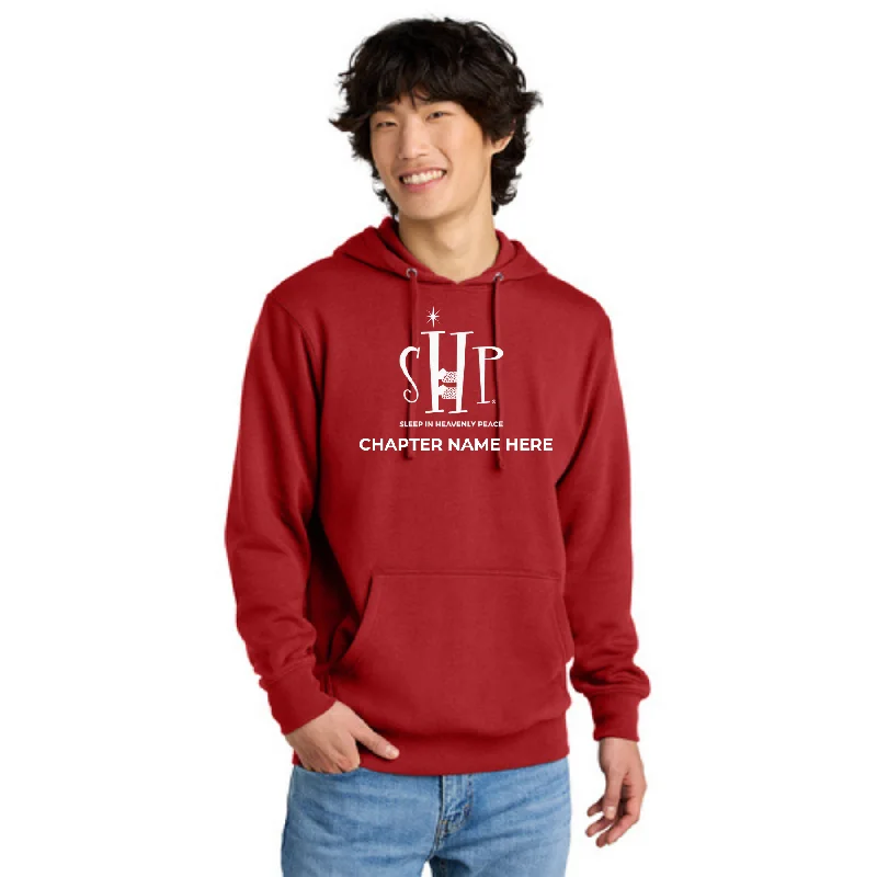 Printed Hoodie-Official Staff Hoodie with Chapter Name (Red) White & Black Print