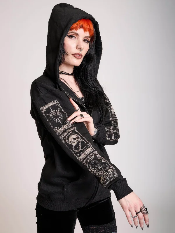 Trendy Graphic Hoodie-The Devil Tarot Hoodie