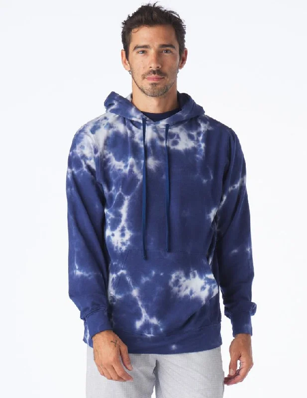 Relaxed Fit Hoodie-Atlas Hoodie: Indigo Blur Dye