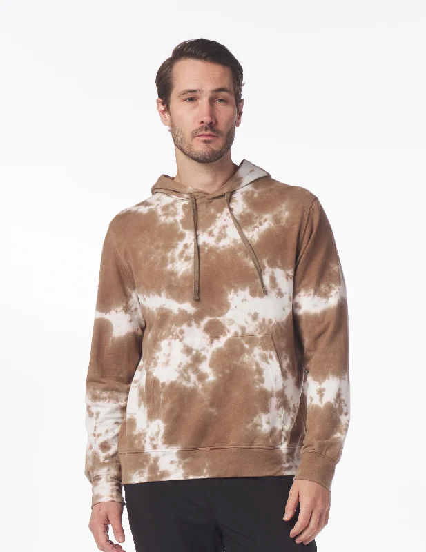 Streetwear Hoodie-Atlas Hoodie: Mocha Blur Dye